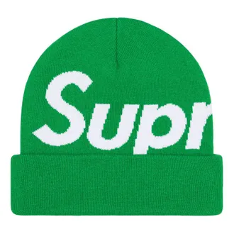 SUPREME Big Logo Beanie Green White SUP-FW23-2438