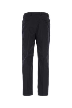 Prada Mens Navy Blue Poplin Pant Blu Exterior: Cotton Pantaloni