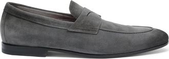 Santoni Heren su&egrave;de Carlo instapper - Heren - Loafers - Grijs - 40 EU - Su&egrave;de - Schoenen