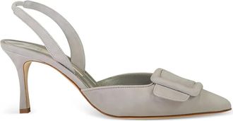 Manolo Blahnik Maysli 70 mm slingback pumps - Grijs