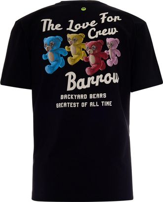 Barrow Mens T-Shirt The Love For Crew Black Cotton T-Shirts And Polos