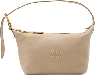 Miu Miu Logo-detail Leather Shoulder Bag