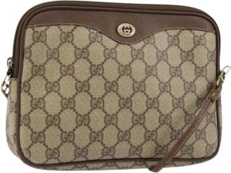 Gucci Pre-owned Cross Body Bags, female, Beige, Size: ONE SIZE Pre-owned Canvas Cross Body Bag
