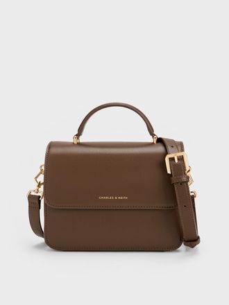 Charles & Keith Octavia Front Flap Top Handle Bag