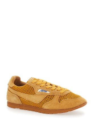 Autry Womens Trainers Windspin Brown Suede Textile Sneaker