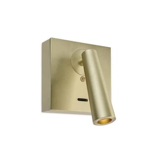Netlighting Gamma LED Wall Reading Light Satin Gold 179lm 2700K