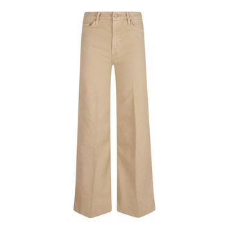 Mother Wide Trousers, female, Beige, Size: W30 The Roller Fray