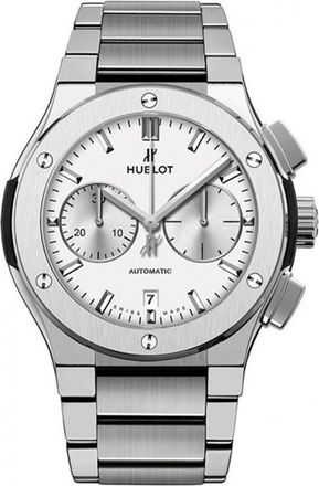 Hublot Pre-owned Hublot Classic Fusion Chronograph Automatic Silver Dial Mens Watch 520.NX.2610.NX
