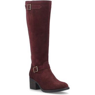 Hush Puppies Heidi Leren Dames Bordeaux Hoge Enkelboots met Hak