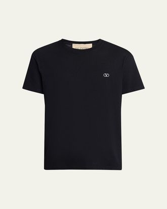 Valentino Garavani Mens VLogo Signature Cotton Short-Sleeve T-Shirt