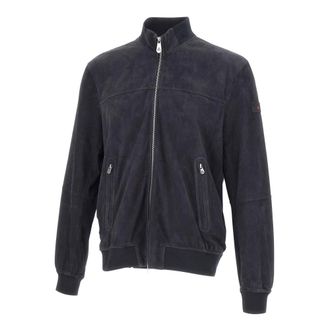 Peuterey Leather Jackets, male, Black, Size: 2XL Sand Suede PE 08