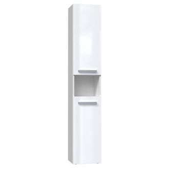 Hucoco Hucoco - Luana - Mueble De Ba&ntilde;o Con 2 Puertas - 31x30x174cm - Columna De Almacenaje Para Ba&ntilde;o
