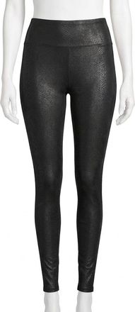 Spanx Faux Leather Legging In Black Foil Snake Print