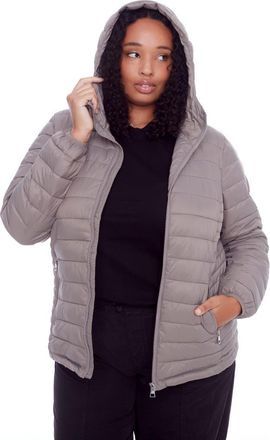 Alpine North YOHO PLUS SIZE - Vegan Down Lightweight Packable Puffer Jacket & Bag in Taupe at Nordstrom, Size 1X