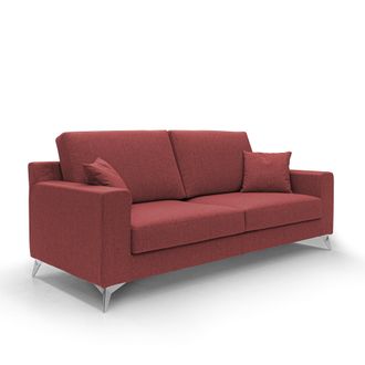 Divani.Store Michael Canap&eacute; De Tela Impermeable Y Antimanchas 166 Cm Rojo