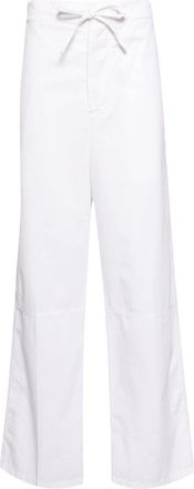 Victoria Beckham drawstring-waist cotton trousers - women - Cotton - 6 - White