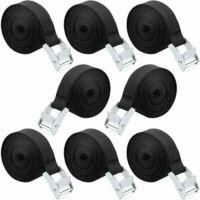 OEM Correas De Sujeci&oacute;n, 8 Piezas, Correas De Sujeci&oacute;n Con Trinquete Y Hebilla Para Motocicleta, Coche, Portabicicletas, Equipaje, 2,5 Cm X 1 M - Crezuo