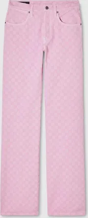 Gucci GG Cotton Denim Jacquard Pants, Pink, Ready-to-wear