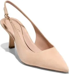 Cole Haan Hansell Slingback Pointed Toe Pump in Ch Tuscan Sand Suede at Nordstrom Rack, Size 6.5