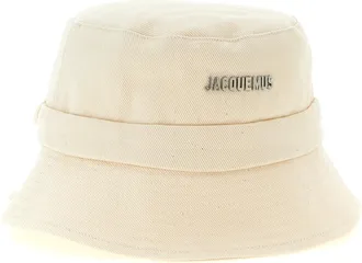 Jacquemus Mens Beige Cotton Bucket Hat