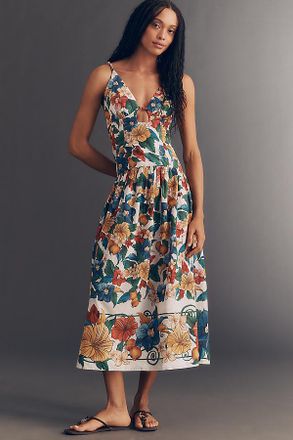 Farm Rio Tropical Cotton Midi Dress