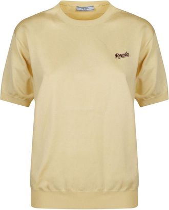 Prada Tops, Dames, Beige, S, T-Shirts