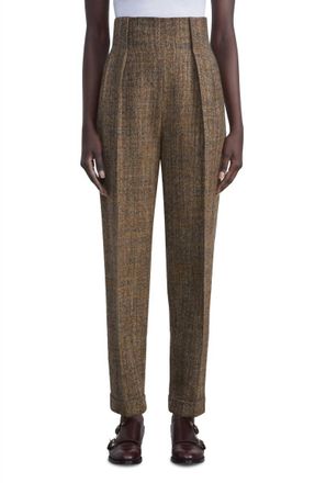 Lafayette 148 New York Waverly Wool Pant In Curry Multi