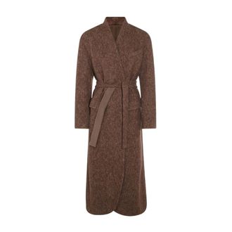 Brunello Cucinelli Dames, Mantels, Bruin, Maat: M Wol