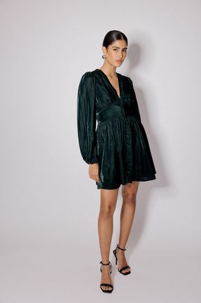 Nobody's Child Green Velvet Starlight Mini Dress