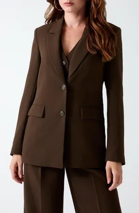 Guess Theoline Perfect Blazer in Medium Brown at Nordstrom, Size X-Small