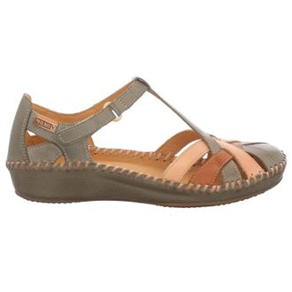 Pikolinos Puerto Vallarta 655-0732C5 Leather Womens Hook and loop Sandals - Sage - Size:UK 8-8.5