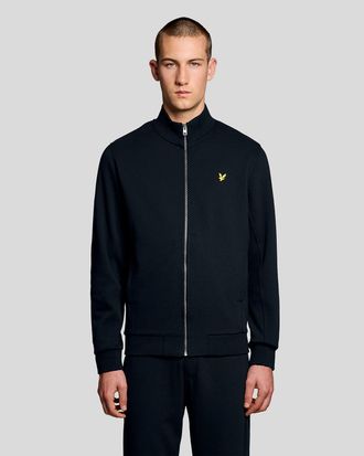 Lyle & Scott Mens Full Zip Sweatshirt in Dark Blue Cotton - Size X-Large