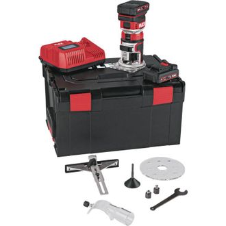 Flex Cordless edge and router 18 v - set cer 18.0-EC/2.5, 2x 2.5 Ah e caricabatterie in l-boxx - Flex