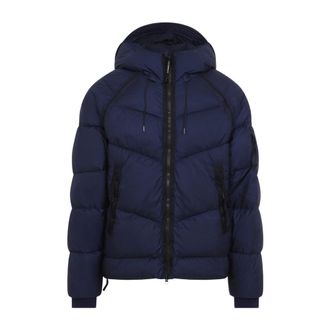 C.P. Company C.p. Company, Jassen, Heren, Blauw, XL, Leer, Medium Jacket in Down Shield