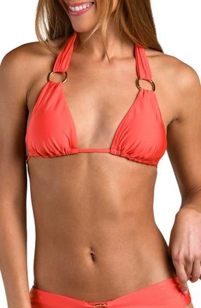 Sunshine 79 Solids Triangle Bikini Top in Shocking Orange at Nordstrom, Size 10
