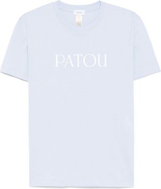 Patou logo-print organic cotton T-shirt - Blue