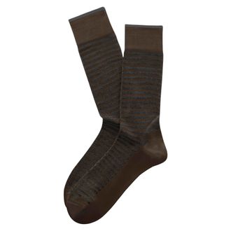 Marcoliani Calze Mousse a righe in Modal - - Underwear - Uomo - Marrone - ONE SIZE