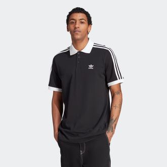 adidas Poloshirt ADIDAS ORIGINALS 3-STRIPE POLO, Herren, Gr. S, schwarz, Obermaterial: 100% Baumwolle, gestreift, Shirts Poloshirt