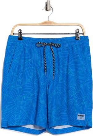 Hurley Botanic Lines Volley Swim Shorts in Hydro at Nordstrom Rack, Size X-Large