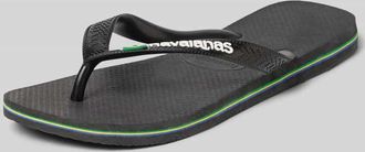 Havaianas Slippers mit Logo-Detail Modell Brasil in Black, Gr&ouml;&szlig;e 35/36