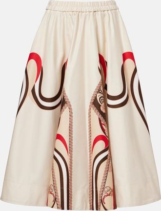 La DoubleJ Falda midi Ballerina de gabardina de algod&oacute;n