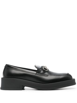Gucci Horsebit square-toe loafers - men - Rubber/Leather/Leather - 7 - Black