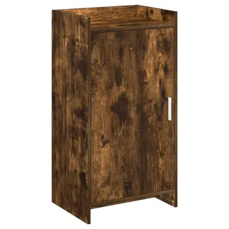 vidaXL Armario Zapatero Con Puerta Roble Ahumado 48 X 36 X 92 Cm Vidaxl