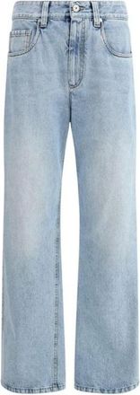 Brunello Cucinelli Dames, Jeans, Blauw, Maat: S Katoen