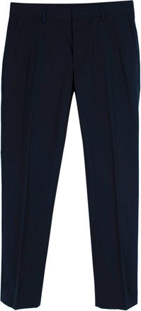 Lanvin Navy Cotton Tailored Trousers Size S