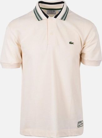 Lacoste Mens Lacoste Made in France Classic Fit Polo Cream - Size: 40