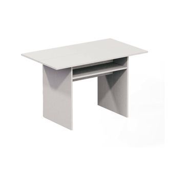 Dmora Consolle Allungabile Agrippino, Tavolo Da Pranzo Con Apertura A Libro, Consolle Multiuso Allungabile, 100% Made In Italy, 120x70h75 Cm, Bianco - Dmora