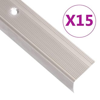 vidaXL Perfiles De Pelda&ntilde;os Forma De L 15 Uds Aluminio Champ&aacute;n 90 Cm Vidaxl