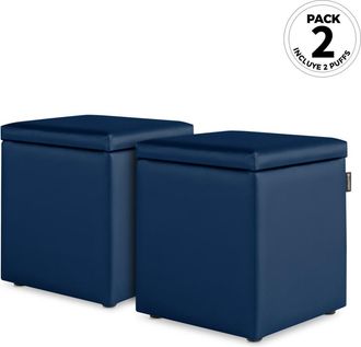 Happers Puff Cubo Arc&oacute;n Polipiel Azul Pack 2 Unidades Azul