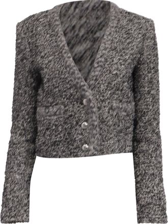 Isabel Marant Gwendoline Tweed Blazer in Black Acrylic